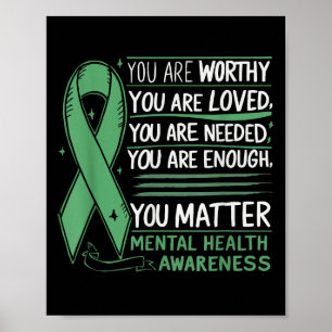 Suicide Awareness Depression Anxiety Mental Health Poster