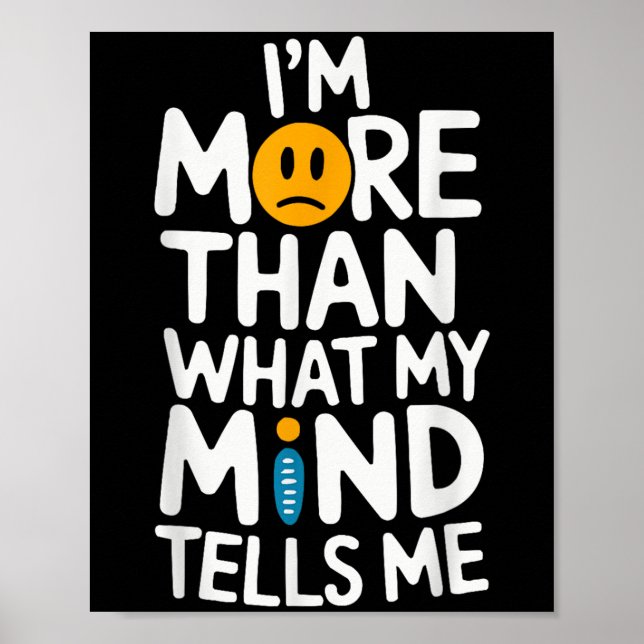 Suicide Awareness Depression Anxiety Mental Health Poster (Front)