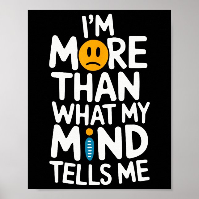 Suicide Awareness Depression Anxiety Mental Health Poster (Front)