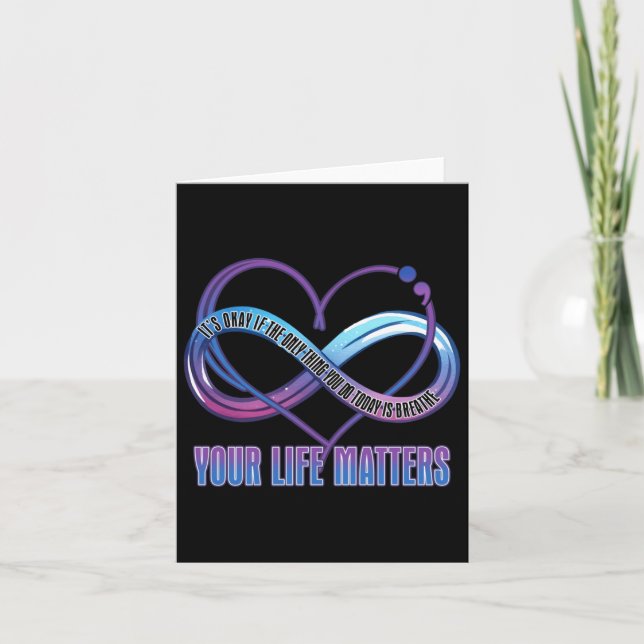 Suicide Awareness Design Your Life S Sticker  Card (Front)