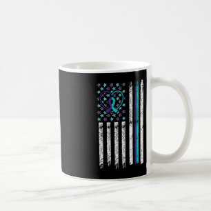 Suicide Awareness Flag Anxiety Mental Health Thera Coffee Mug