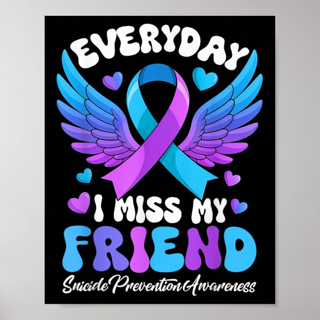 Suicide Awareness Friend Suicide Prevention Awaren Poster (Front)