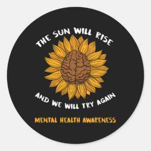 Suicide Awareness Gifts Prevention Mental Health S Classic Round Sticker