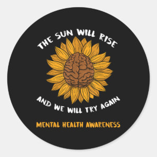 Suicide Awareness Gifts Prevention Mental Health S Classic Round Sticker