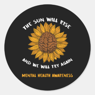 Suicide Awareness Gifts Prevention Mental Health S Classic Round Sticker