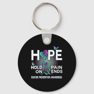 Suicide Awareness Hope Acronym Hold On Pain Ends G Key Ring