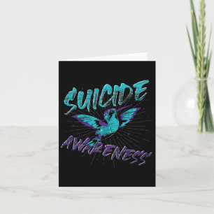 Suicide Awareness Hummingbird Suicide Prevention Card