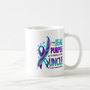 Suicide Awareness I Wear Teal Purple In Memory Of Coffee Mug