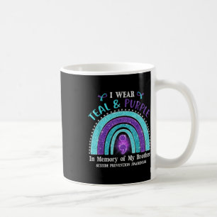 Suicide Awareness I Wear Teal Purple In Memory Of  Coffee Mug