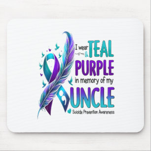 Suicide Awareness I Wear Teal Purple In Memory Of Mouse Pad