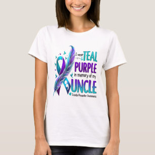 Suicide Awareness I Wear Teal Purple In Memory Of  T-Shirt