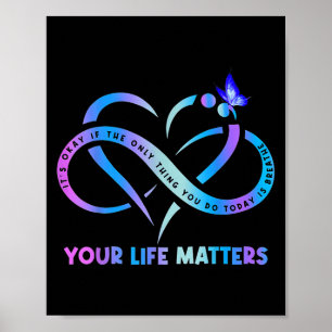 Suicide Awareness It's Okay If The Only Thing You Poster
