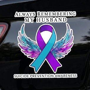 Suicide Awareness Memorial Angel Wing Memory Car