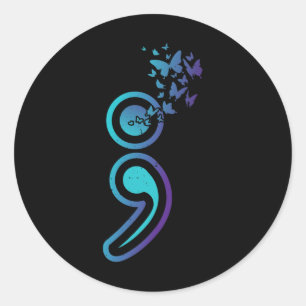 Suicide Awareness Mental Health Month Suicide Prev Classic Round Sticker