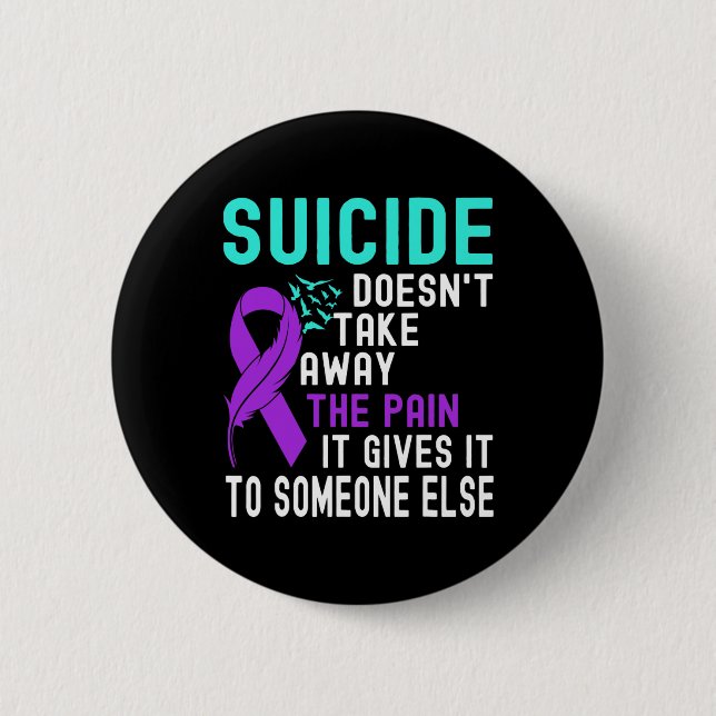 Suicide Awareness Mental Health Suicide Prevention 6 Cm Round Badge (Front)