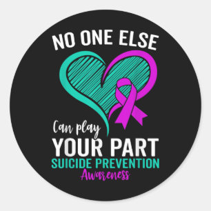 Suicide Awareness Mental Health Suicide Prevention Classic Round Sticker