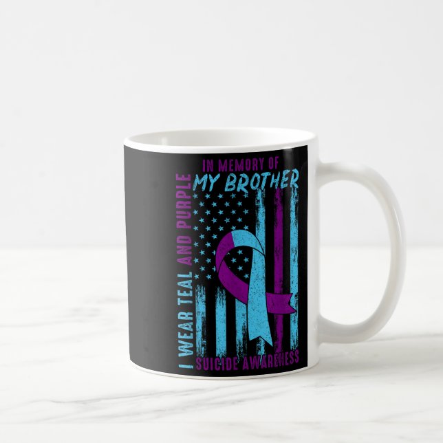Suicide Awareness Month America Flag In Memory Of  Coffee Mug (Right)