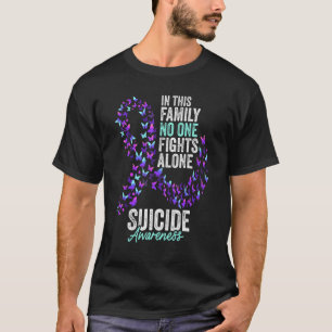 Suicide Awareness Month Butterflies Purple and Tea T-Shirt