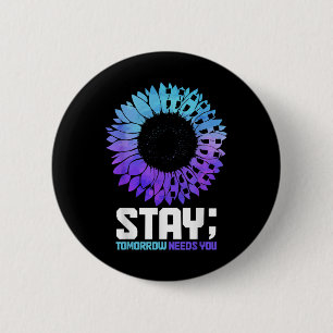 Suicide Awareness Month Stay Mental Health S _1  6 Cm Round Badge