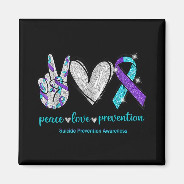 Suicide Awareness Peace Love Prevention 1  Magnet (Front)