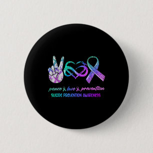 Suicide Awareness Peace Love Prevention 6 Cm Round Badge
