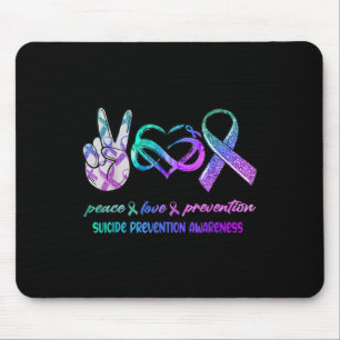 Suicide Awareness  Peace Love Prevention  Mouse Pad