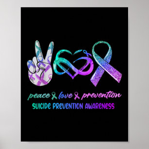 Suicide Awareness Peace Love Prevention Poster