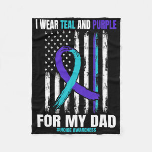 Suicide Awareness Prevention Dad Women Men America Fleece Blanket