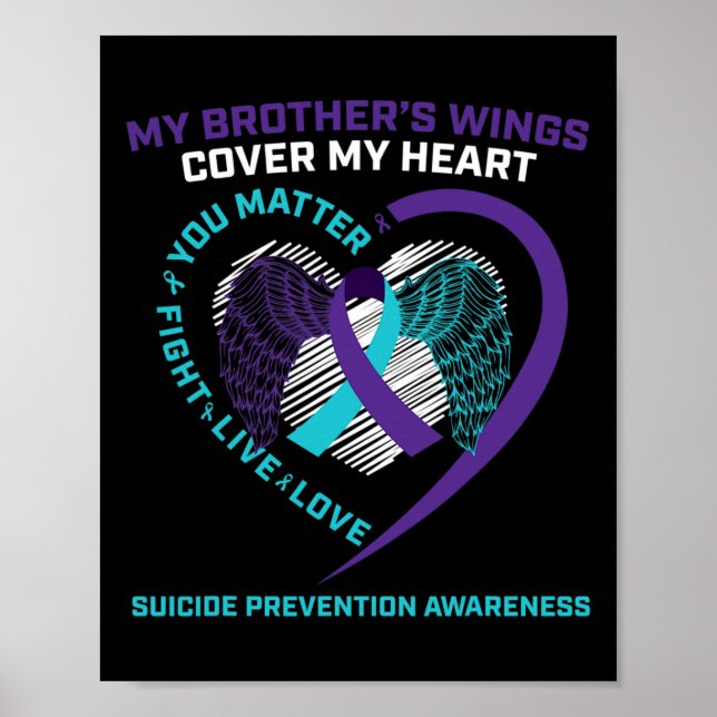 Suicide Awareness Prevention Gifts Loving Memory B Poster (Front)