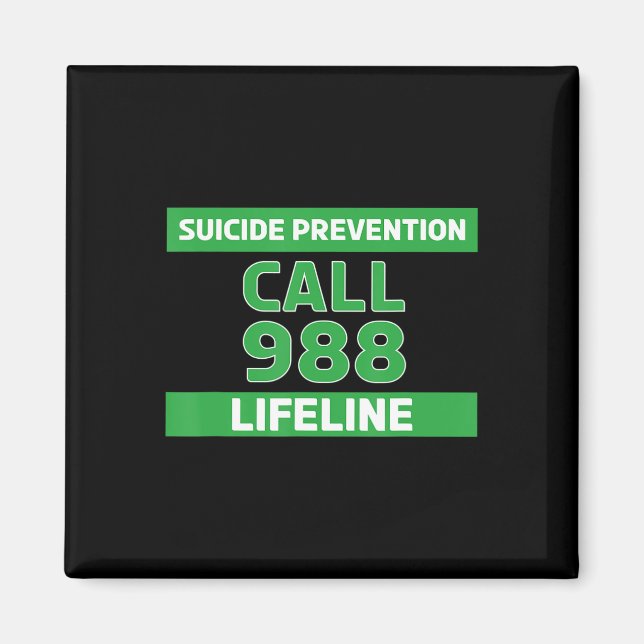 Suicide Awareness - Prevention Lifeline 988   Magnet (Front)