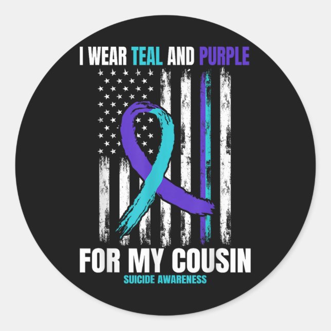 Suicide Awareness Prevention Products Cousin Ameri Classic Round Sticker (Front)