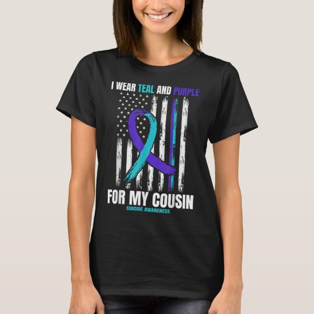 Suicide Awareness Prevention Products Cousin Ameri T-Shirt (Front)