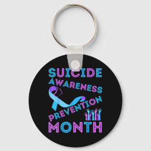 Suicide Awareness Prevention Rainbow Heart Mum Dad Key Ring