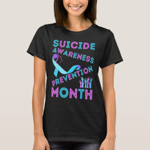 Suicide Awareness Prevention Rainbow Heart Mum Dad T-Shirt
