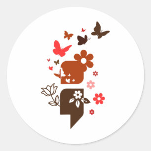 Suicide Awareness Prevention Semicolon Mental Heal Classic Round Sticker