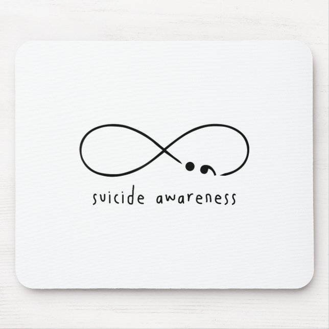 Suicide Awareness Prevention Semicolon Mental Heal Mouse Pad (Front)