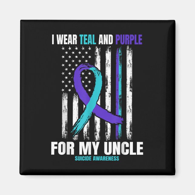 Suicide Awareness Prevention Women Men Uncle Ameri Magnet (Front)