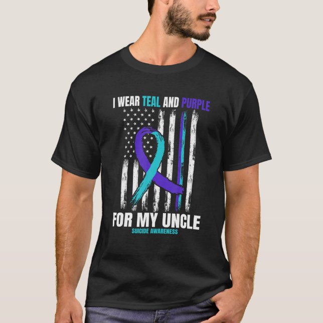 Suicide Awareness Prevention Women Men Uncle Ameri T-Shirt (Front)