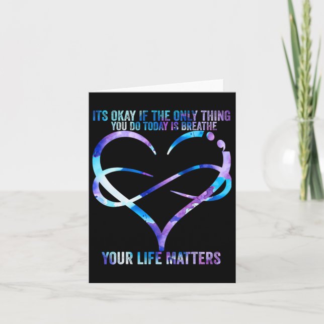 Suicide Awareness Prevention Your Life Problems Su Card (Front)