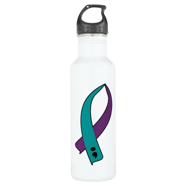 Suicide Awareness Ribbon 710 Ml Water Bottle (Front)