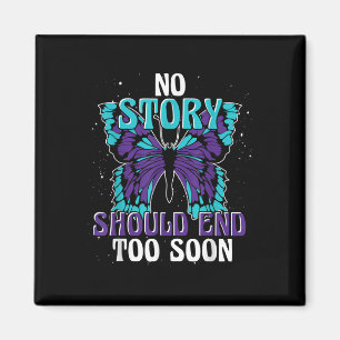Suicide Awareness Ribbon Butterfly Suicide Magnet