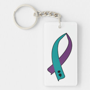 Suicide Awareness Ribbon Key Ring