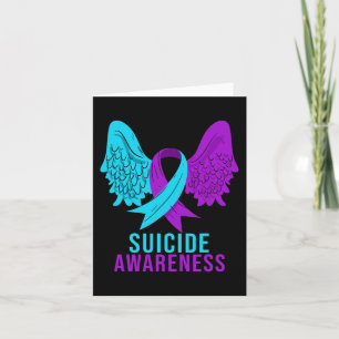 Suicide Awareness Ribbon Mental Health Depression Card