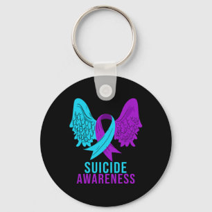 Suicide Awareness Ribbon Mental Health Depression Key Ring