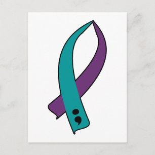 Suicide Awareness Ribbon Postcard