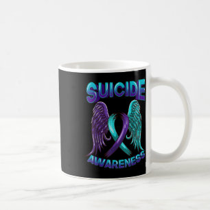 Suicide Awareness Ribbon With Wings Suicide Surviv Coffee Mug