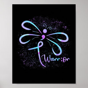 Suicide Awareness Semicolon Dragonfly Mental Healt Poster