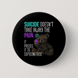 Suicide Awareness Semicolon Mental Health Positive 6 Cm Round Badge