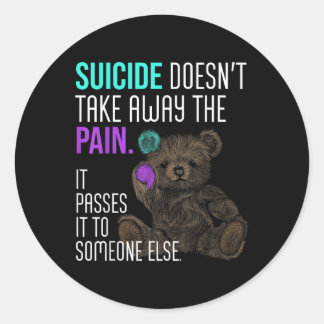 Suicide Awareness Semicolon Mental Health Positive Classic Round Sticker