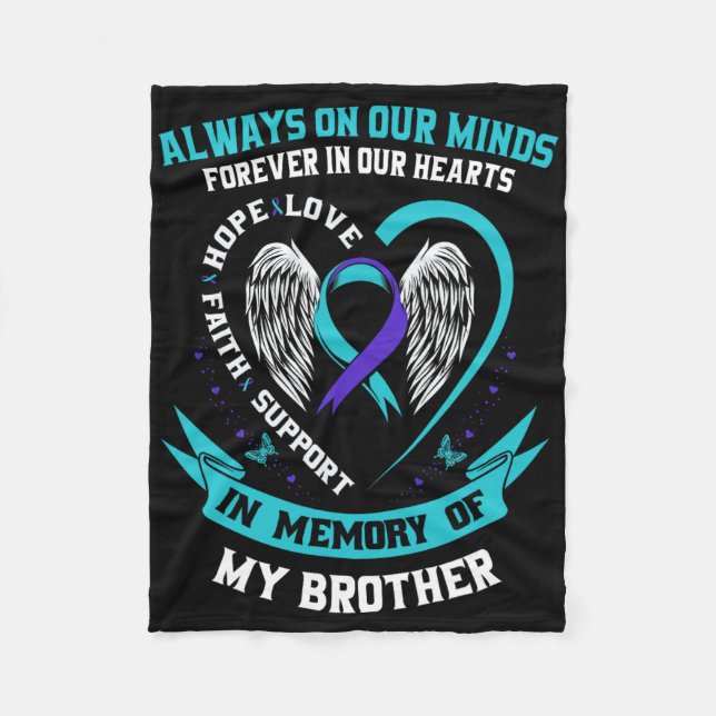 Suicide Awareness Shirt Brother Mens Women Prevent Fleece Blanket (Front)